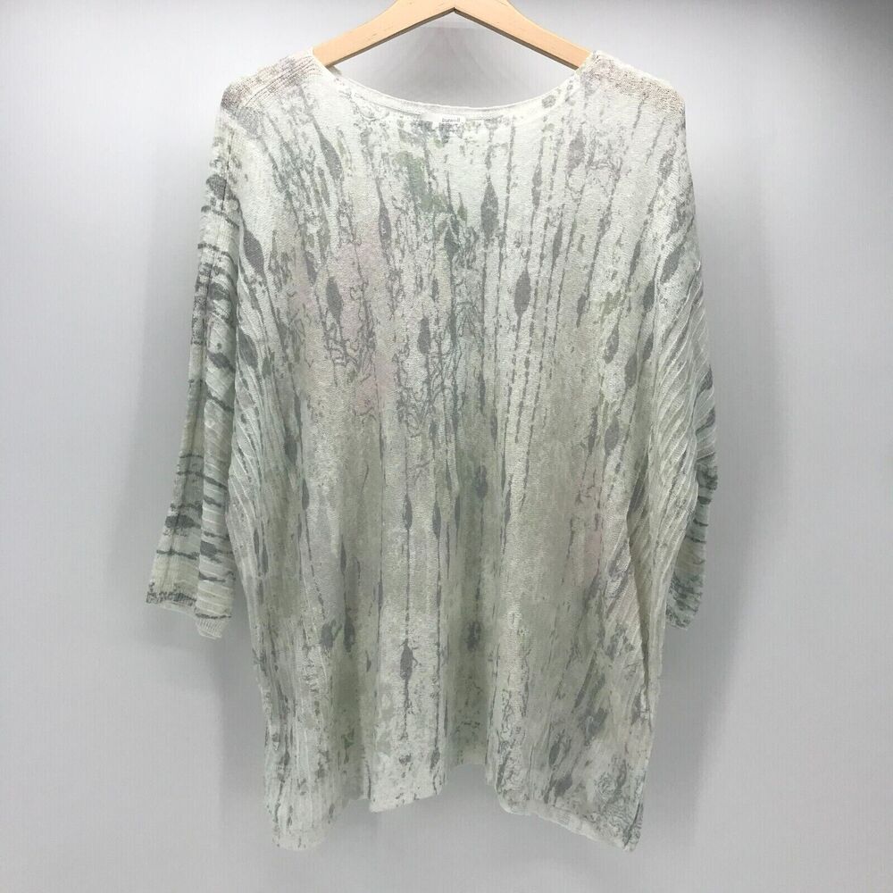 J. Jill Pure Jill Sweater Womens Small Ivory Linen Cotton Blend 3/4 Dolman